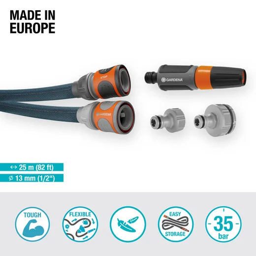 Текстильний шланг Liano™ Xtreme 13 мм (1/2"), 25 м, комплект