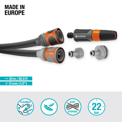 Flexibele Tuinslang Liano™ Life 13 mm (1/2") 20 m Set