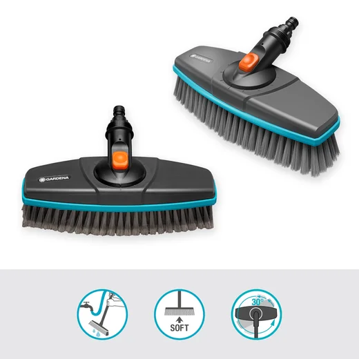 Brosse à manche souple, pour grandes surfaces sensibles