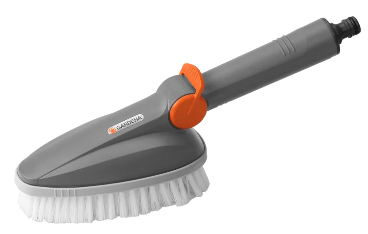 Hand-Held Scrubbing Brush Hand scrubber, cleaning brush for robust surfaces, flat, light, PP bristles