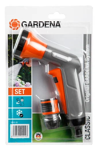 Set Pistola rociadora Conjunto de pistola de riego Classic, con pieza de conexión de tope de agua