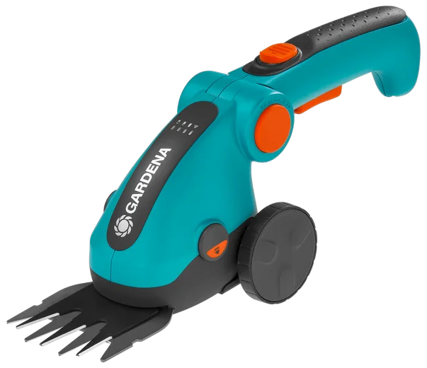 Set forbici a batteria per erba comfortcut + manico e ruote Set forbici a batteria per erba comfortcut + manico e ruote