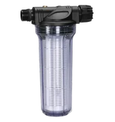 Voorzetfilter voor pompen met max. waterdoorvoer van 6000 l/u Pompvoorfilter, filter voor tuinpompen etc., tot 6000 l/u, met filterelement