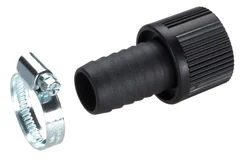 Aanzuigslang-aansluitstuk van diam. 25 mm (1") Aanzuigslangkoppeling (1"), 25 mm, met slangklem, vacuümbestendig