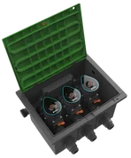 Kit regard pré-montable V3 +électrovannes programmables 9 V Bluetooth® - GARDENA Kit regard pré-montable V3 + électrovannes programmables 9 V Bluetooth® - GARDENA