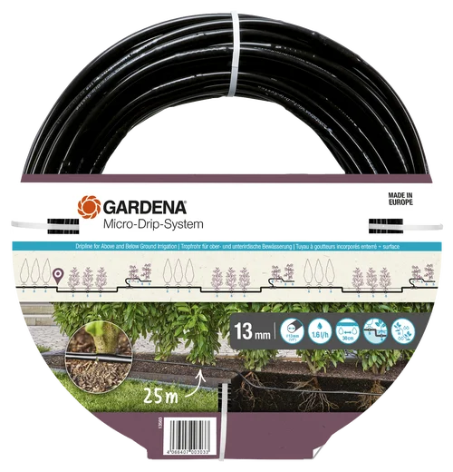 Σταλακτοφόρος σωλήνας 13 mm με σταλάκτη ανά 30 cm Gardena Micro-drip