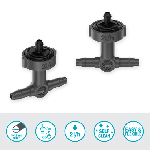 Gotero en línea 2 l/h autocompensante