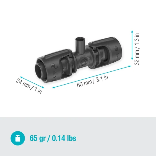 Dérivation en T pour micro-asperseurs 13 mm