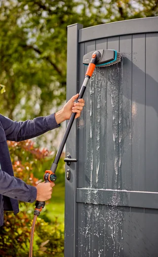 Kit de lavage avec brosse souple, pour surfaces sensibles