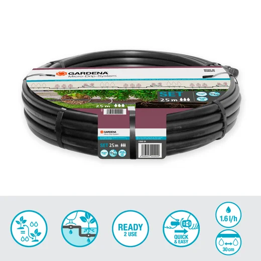 Conjunto de sebes/arbustos MicroDrip por gotejamento (25 m)