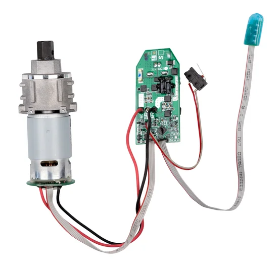 Motor with electronic circuit