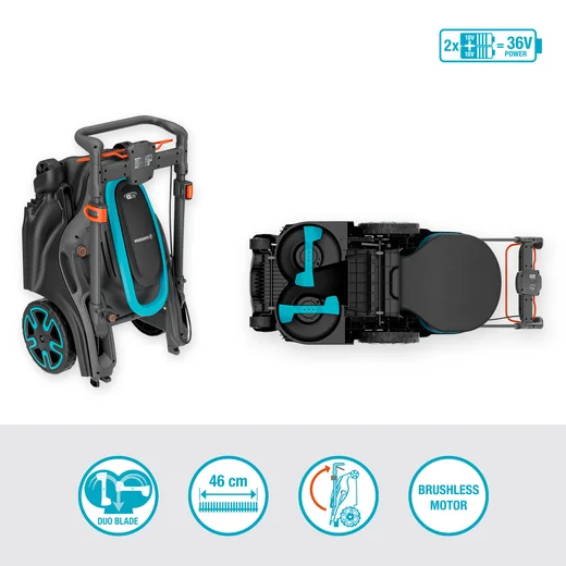 PowerMax Duo 46/36 V kosilica visokih performansi s dvije oštrice i P4A baterijom