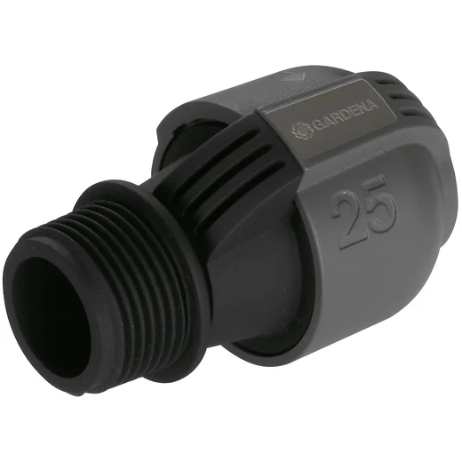 Connector 25 mm x 1" male thread Connector 25 mm x 1" male thread