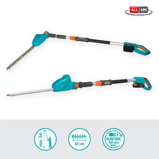 Battery Telescopic Hedge Trimmer THS 42/18V P4A Ready-To-Use Set