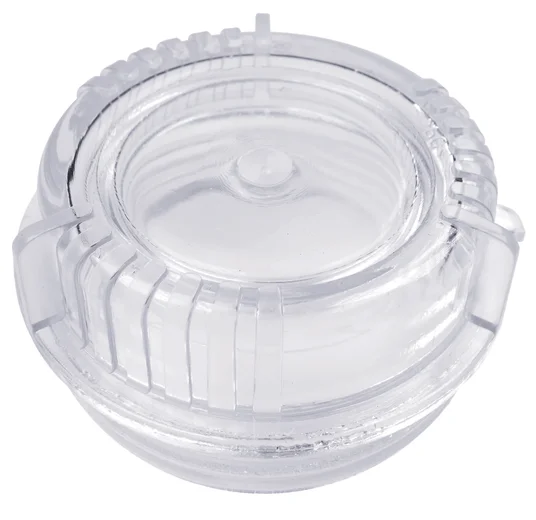 Filter cap, transparent