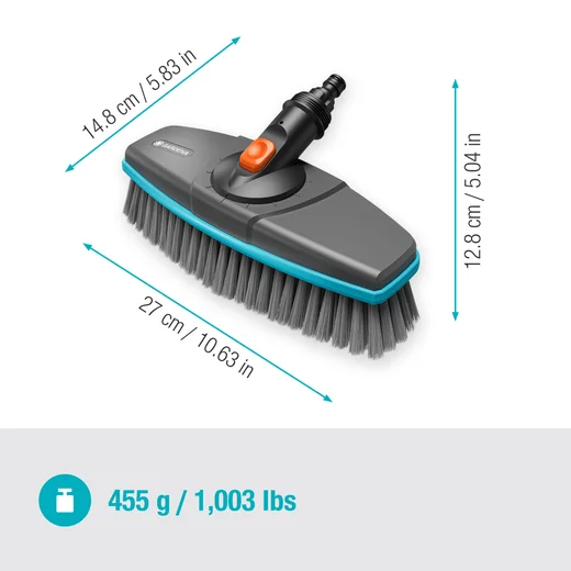 Brosse à manche souple, pour grandes surfaces sensibles