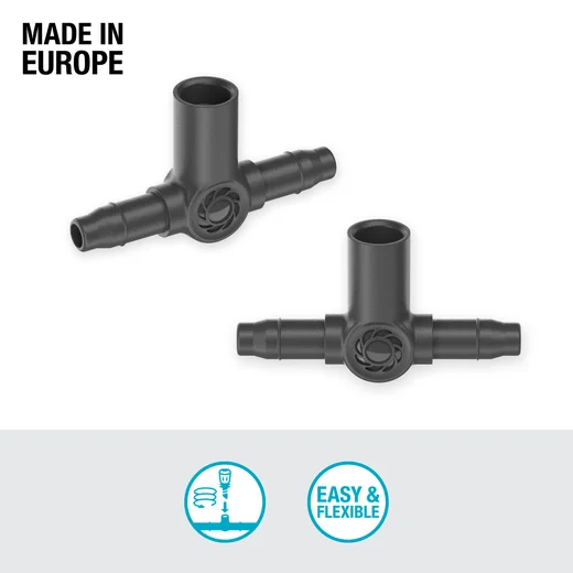 T-stuk voor Sproeiers/Einddruppelaars 4,6 mm (3/16")