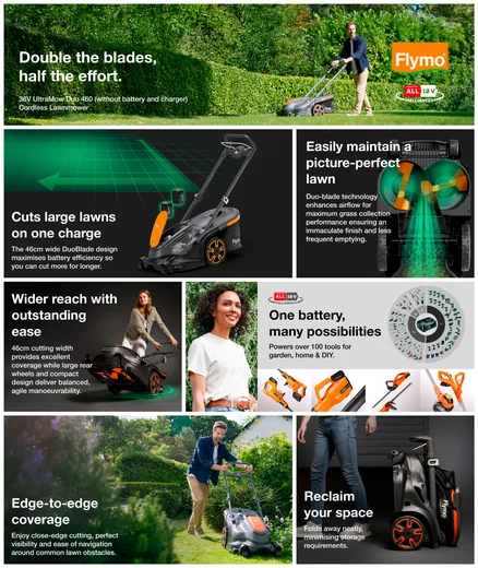 36V UltraMow Duo 460 (Solo - without Battery and charger)