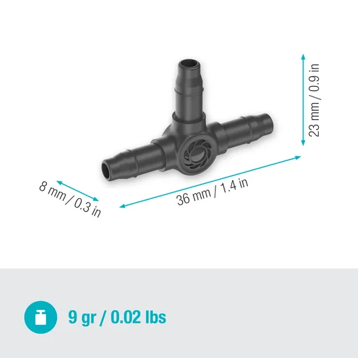 Raccordo a T 4,6 mm 4,6 mm - (3/16")