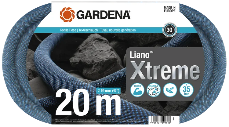 Tekstila šļūtene Liano™ Xtreme 19 mm (3/4"), 20 m