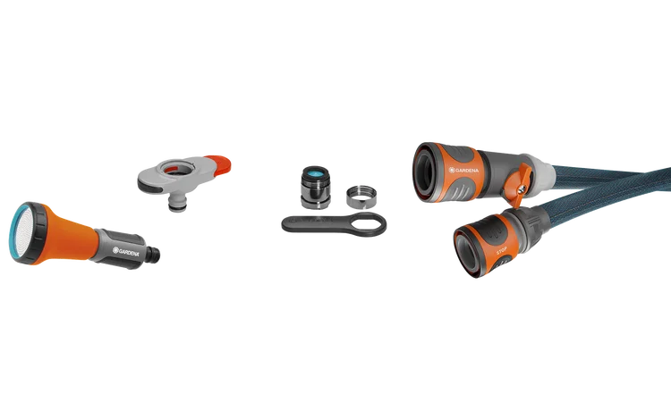 Wąż tekstylny Liano™ 10 m z adapterem do kranów wewnętrznych – zestaw