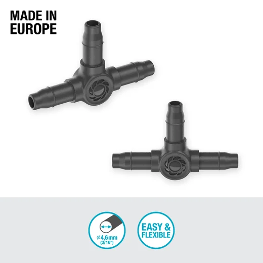 Raccordo a T 4,6 mm 4,6 mm - (3/16")