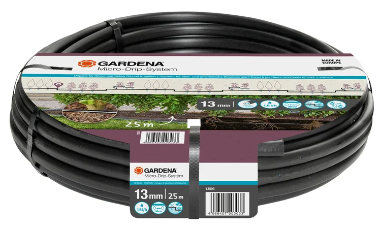 Σταλακτοφόρος σωλήνας 13 mm με σταλάκτη ανά 30 cm Gardena Micro-drip