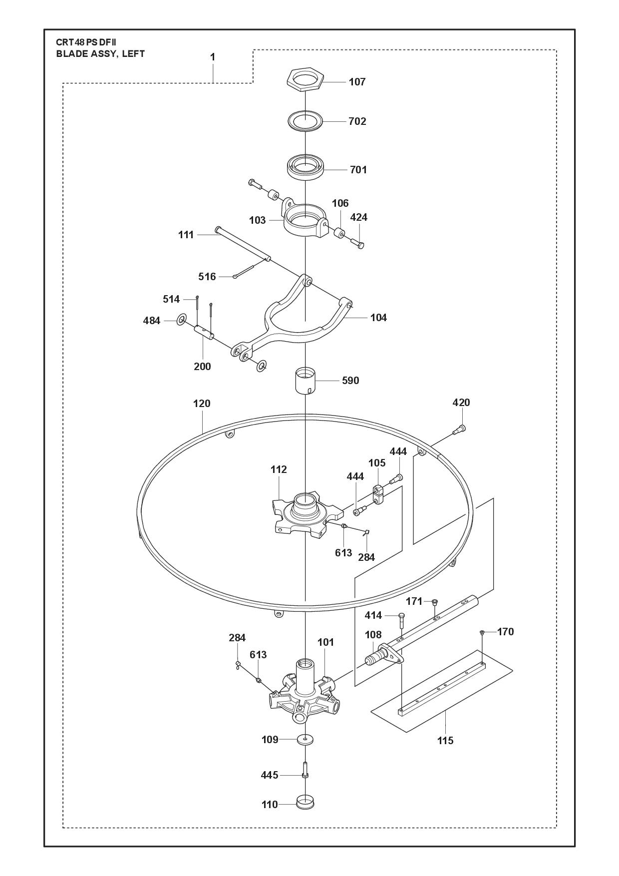 BLADE ASSY, LEFT diagram