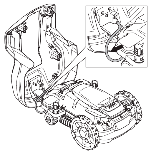 Відтягування корпусу газонокосарки Automower 305