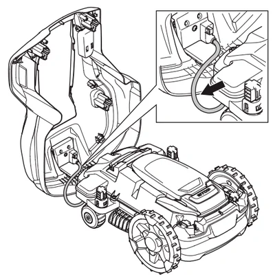 Fold the body of Automower 305
