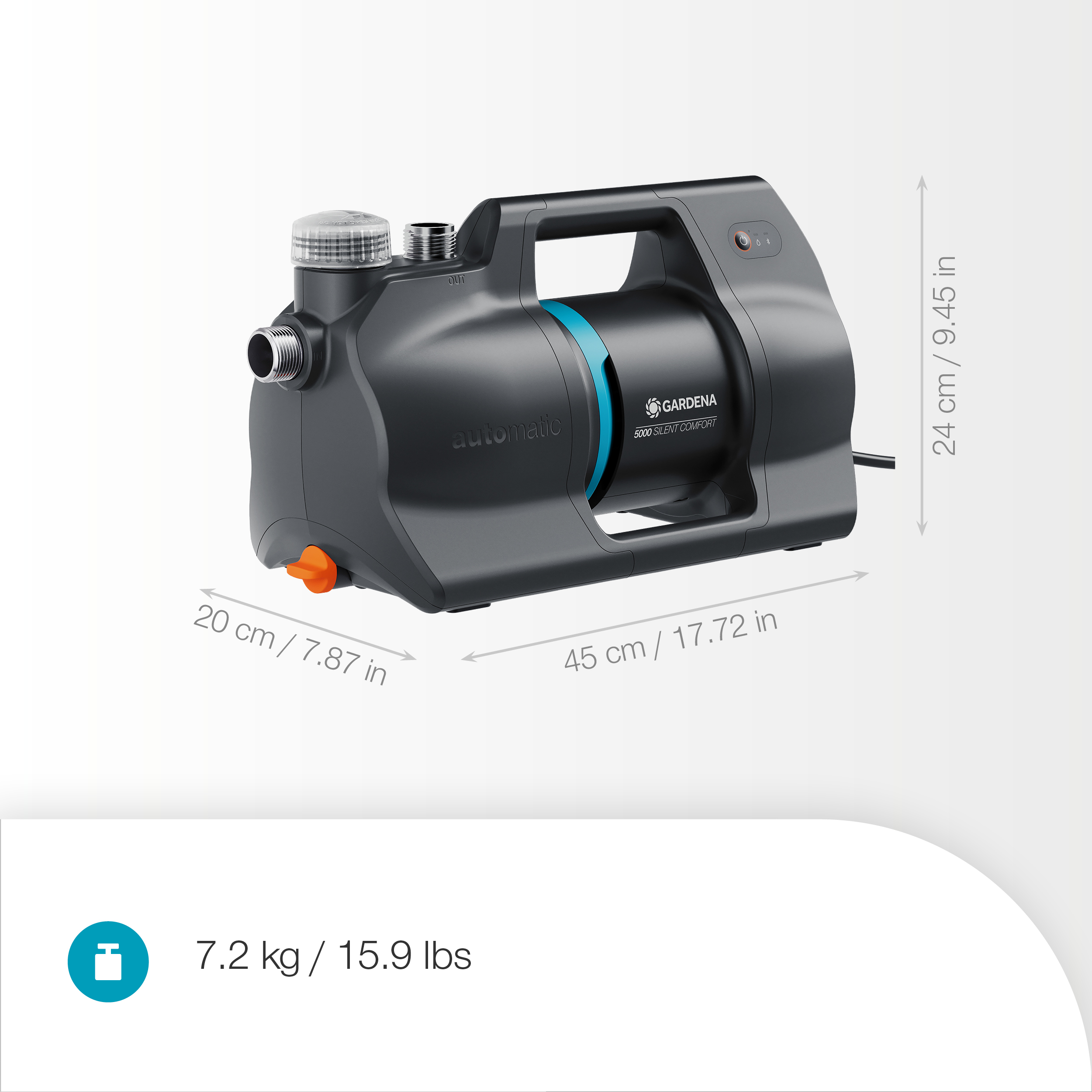 Automatyczna pompa ogrodowa 5000 SilentComfort, Pompy