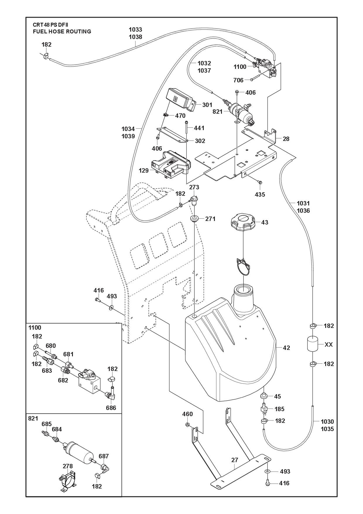 FUEL HOSE ROUTING diagram
