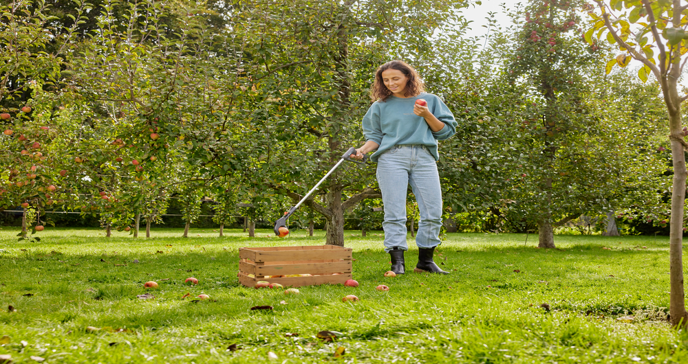 A functional grabbing aid for ergonomic waste disposal in the garden