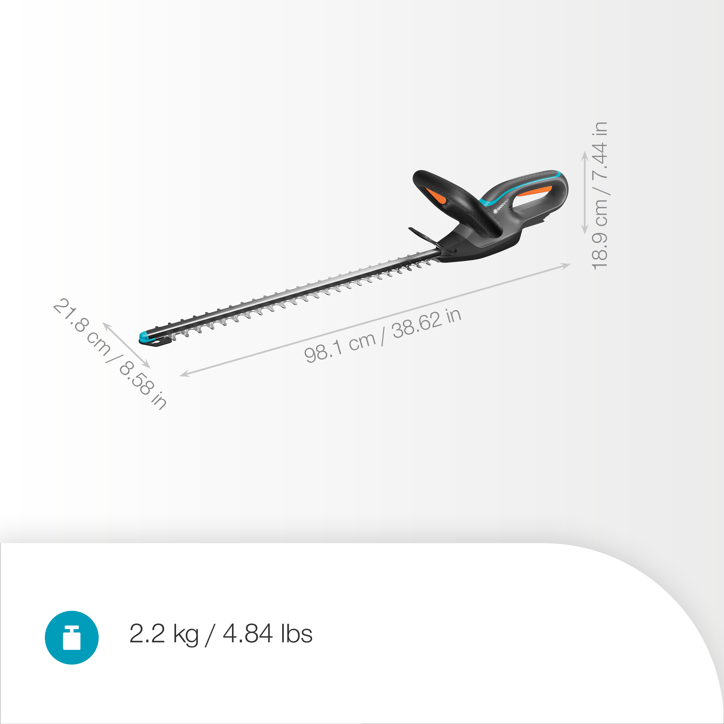 Batteridrevet h&aelig;kkeklipper EasyCut 55/18V, solo, H&aelig;kkeklipper