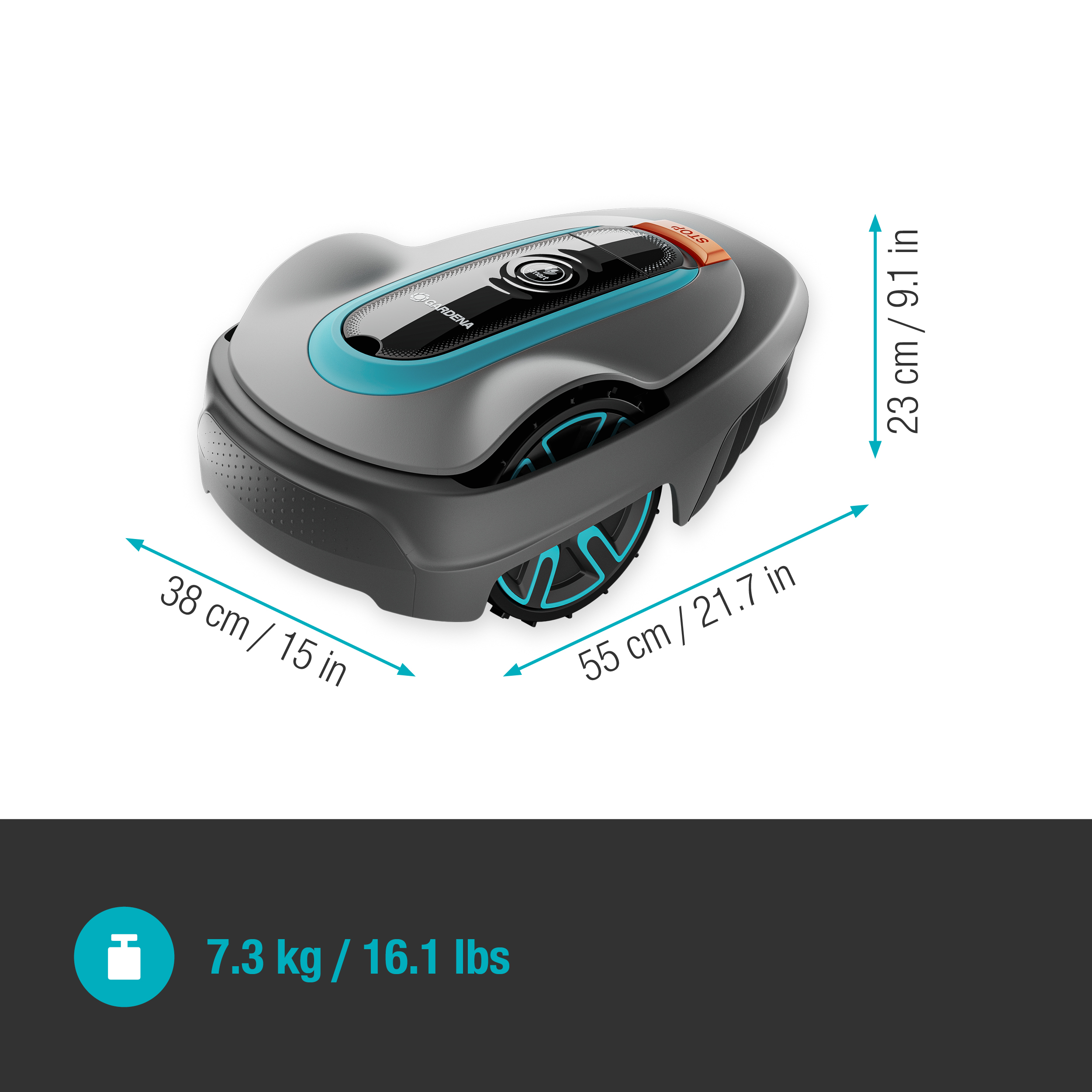 Tondeuse robot smart SILENO city, 500 m&sup2;