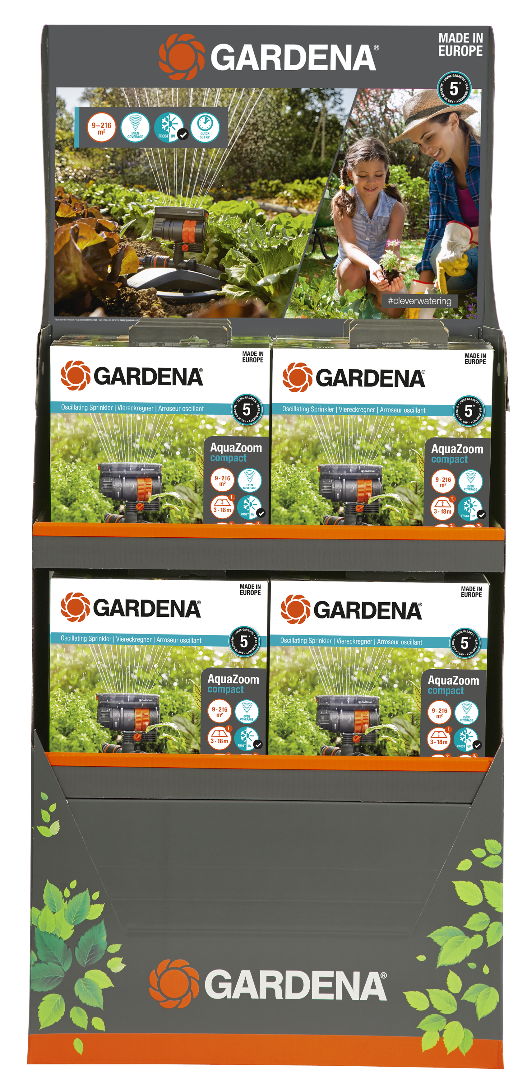 Oscillating Sprinkler AquaZoom compact Display