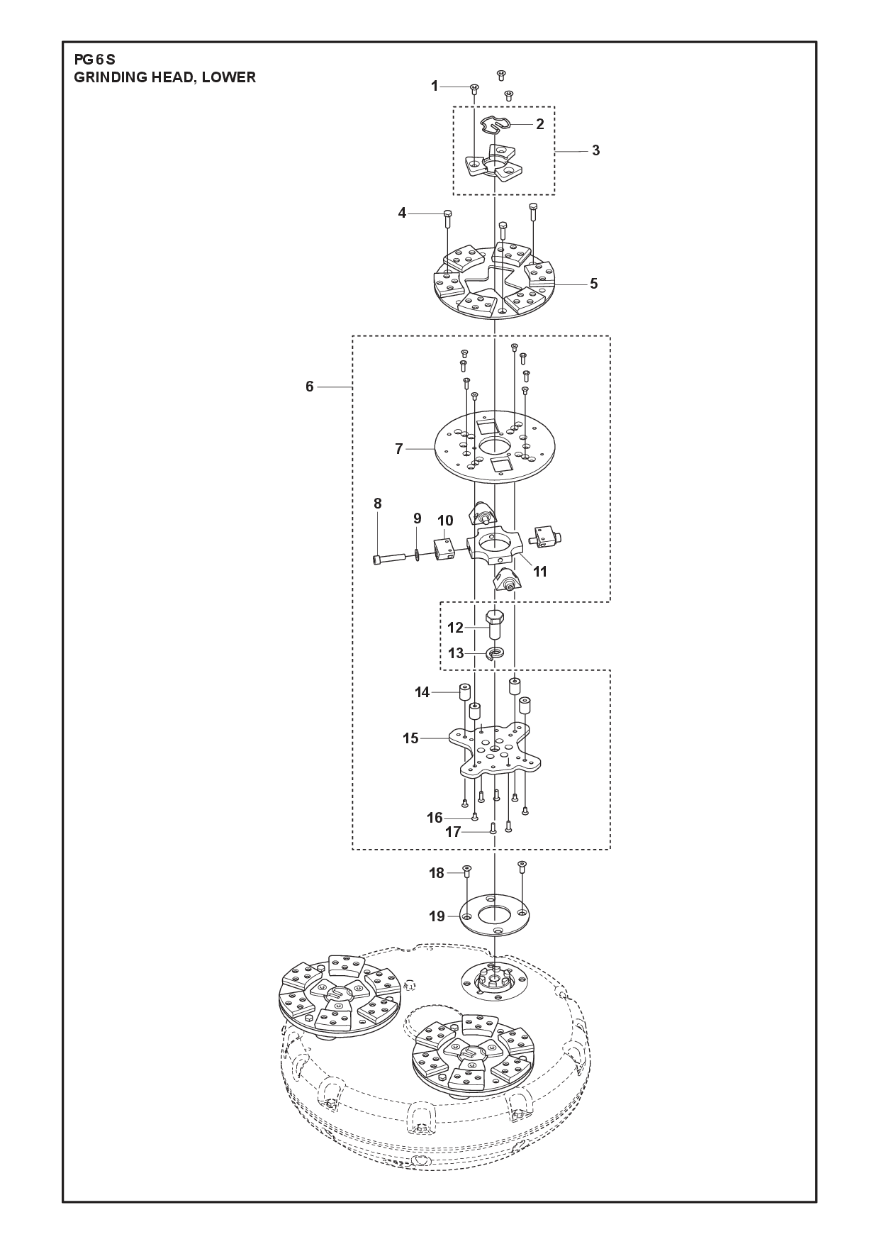 GRINDING HEAD, LOWER diagram