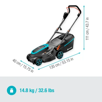 Tondeuse électrique GARDENA PowerMax 371800 Largeur de coupe 37cm Ramassage Cut&Collect - vue 7
