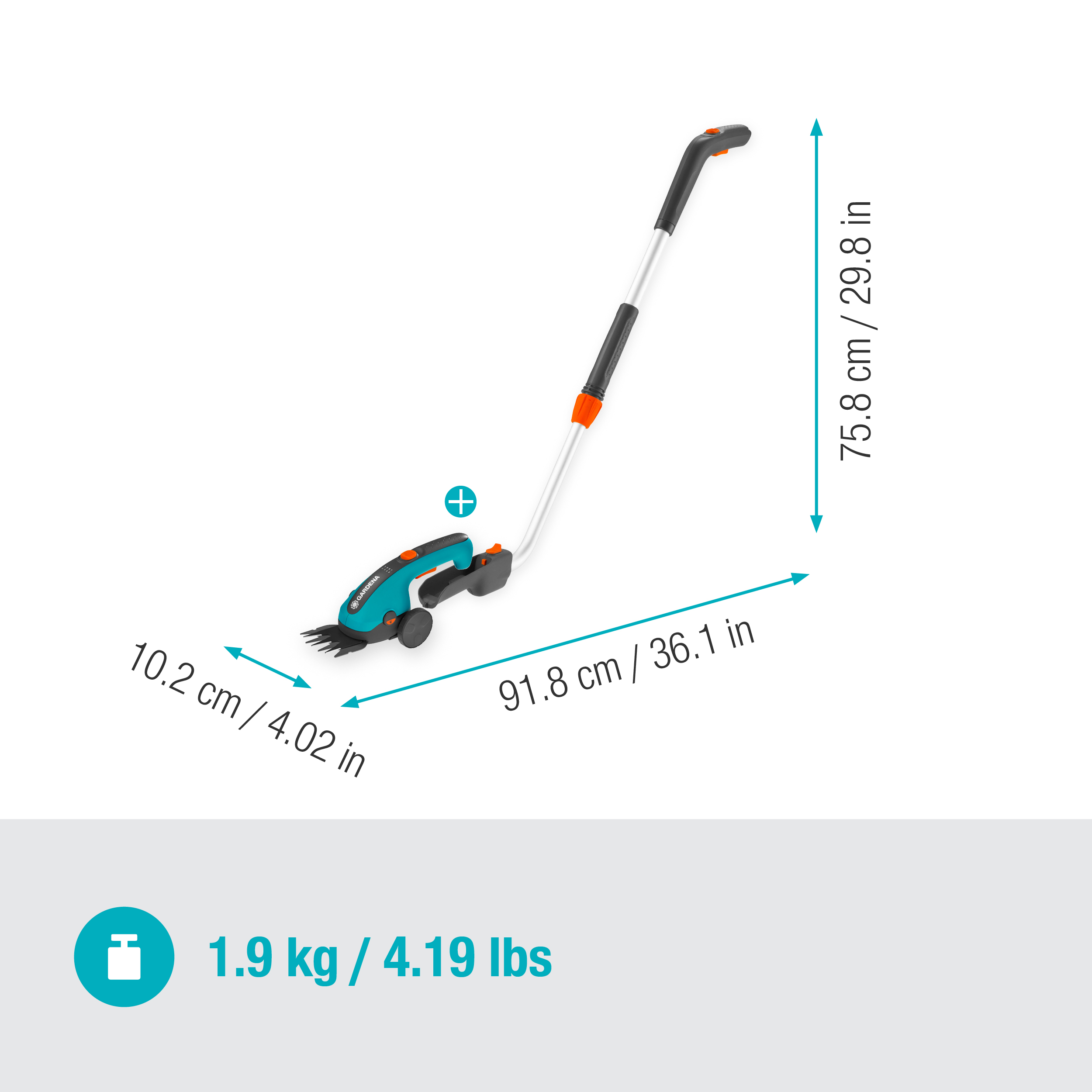 Baterijske &scaron;karje za travo ClassicCut Li set