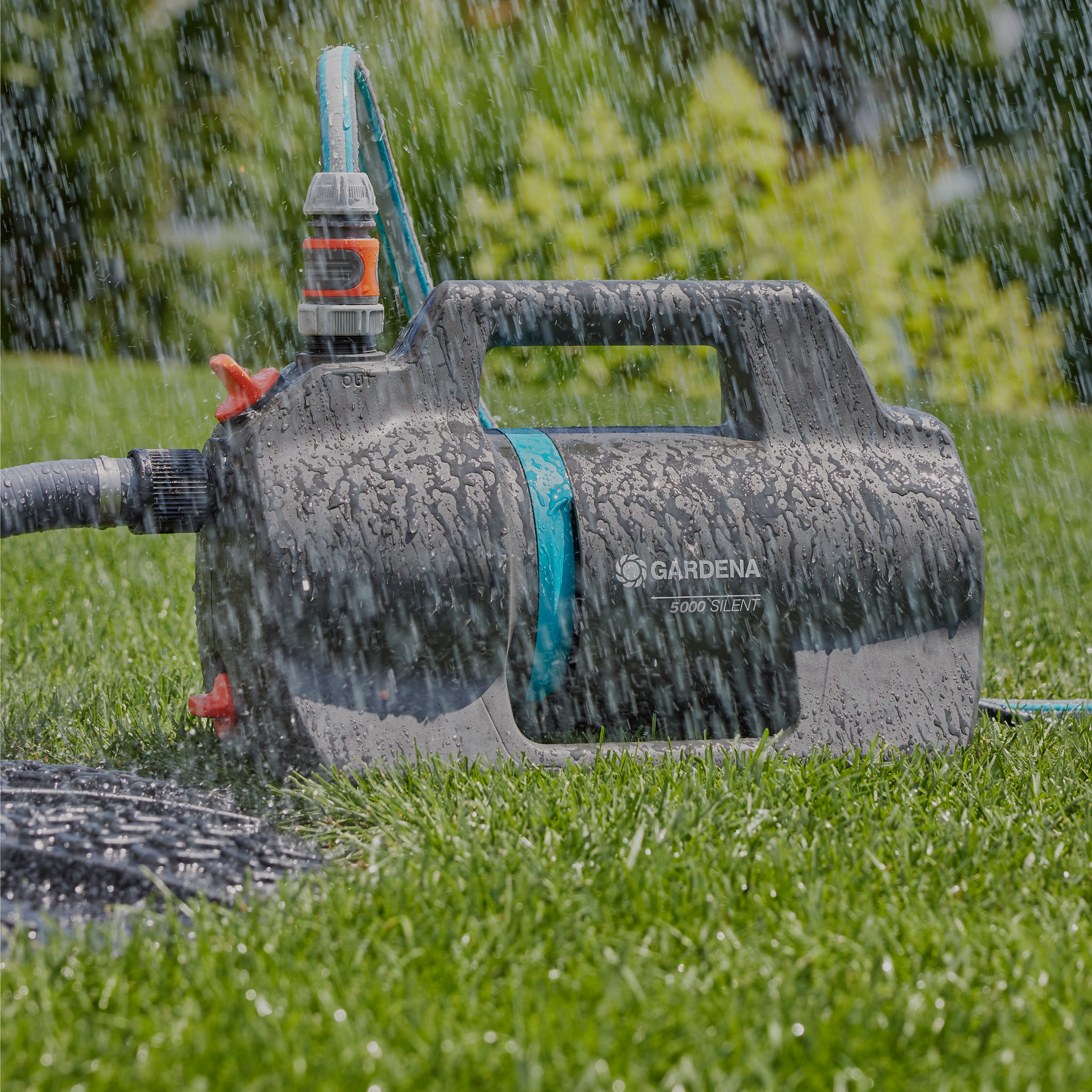 Kerti szivatty&uacute; 5000 Silent k&eacute;szlet sz&iacute;v&oacute; t&ouml;mlővel, Szivatty&uacute;k