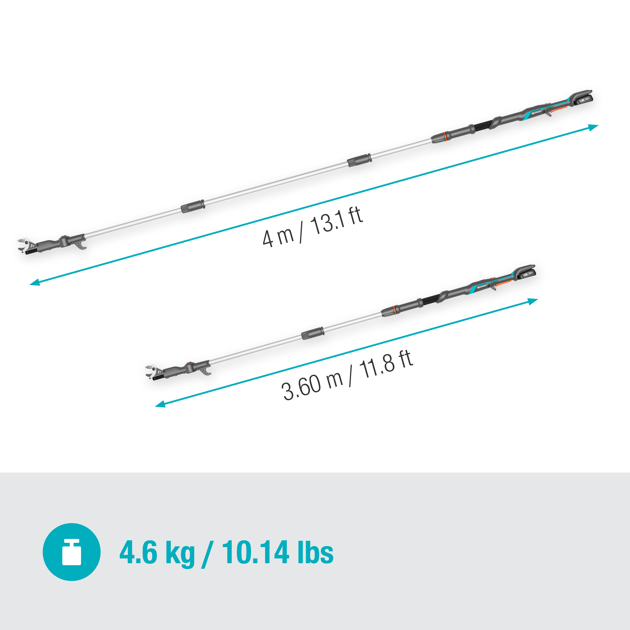 HighCut 360/18V P4A akkumul&aacute;toros teleszk&oacute;pos &aacute;gv&aacute;g&oacute; oll&oacute; haszn&aacute;latra k&eacute;sz k&eacute;szlet