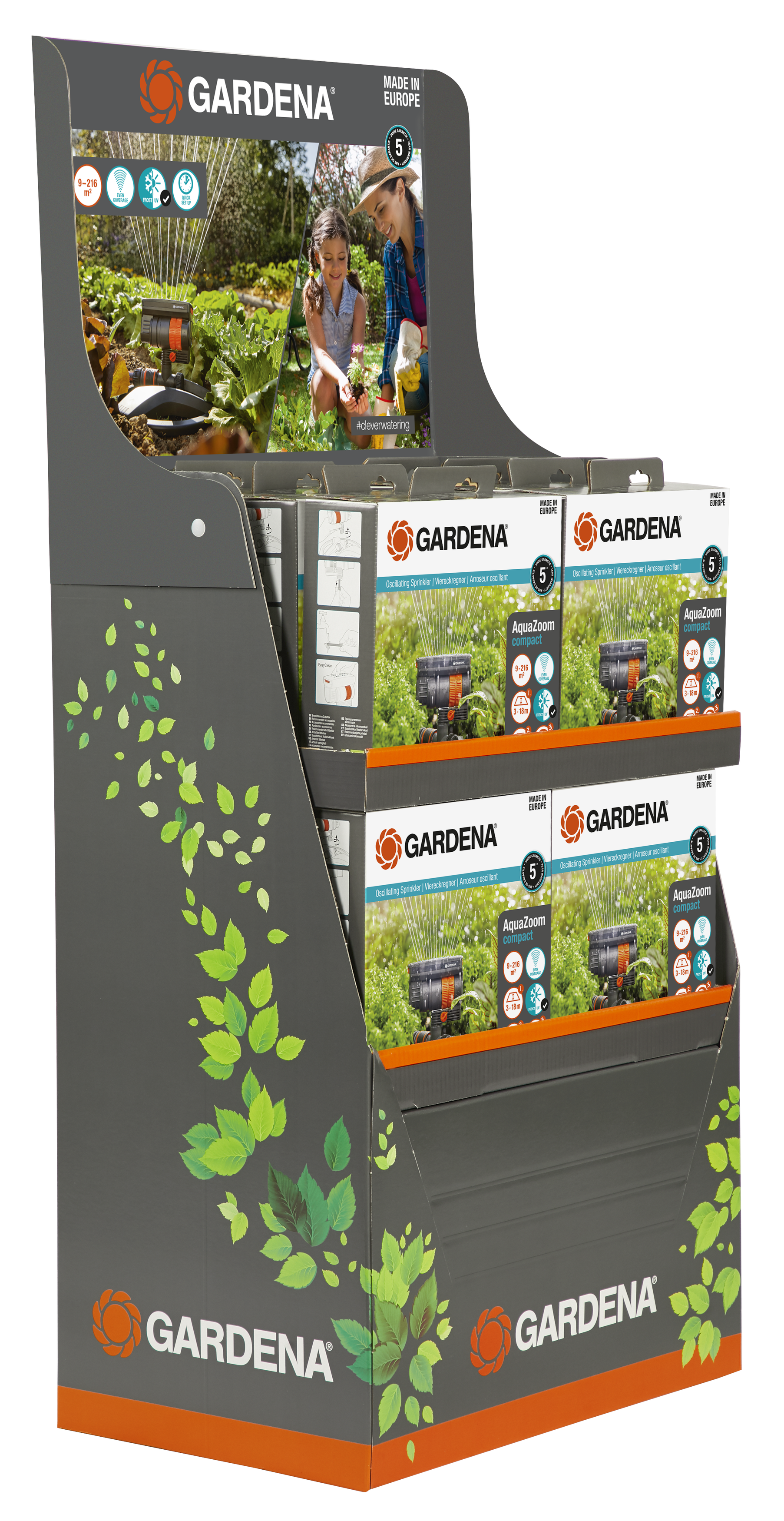 Oscillating Sprinkler AquaZoom compact Display