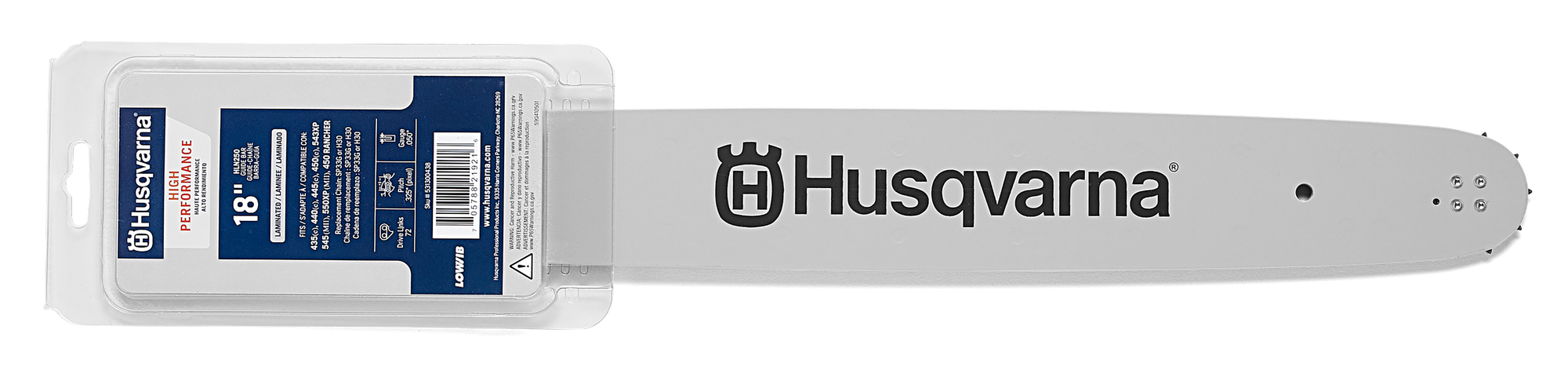 HLN-250 Chainsaw Guide Bar, PIXEL .325" pitch, .050 gauge, small mount Main Image