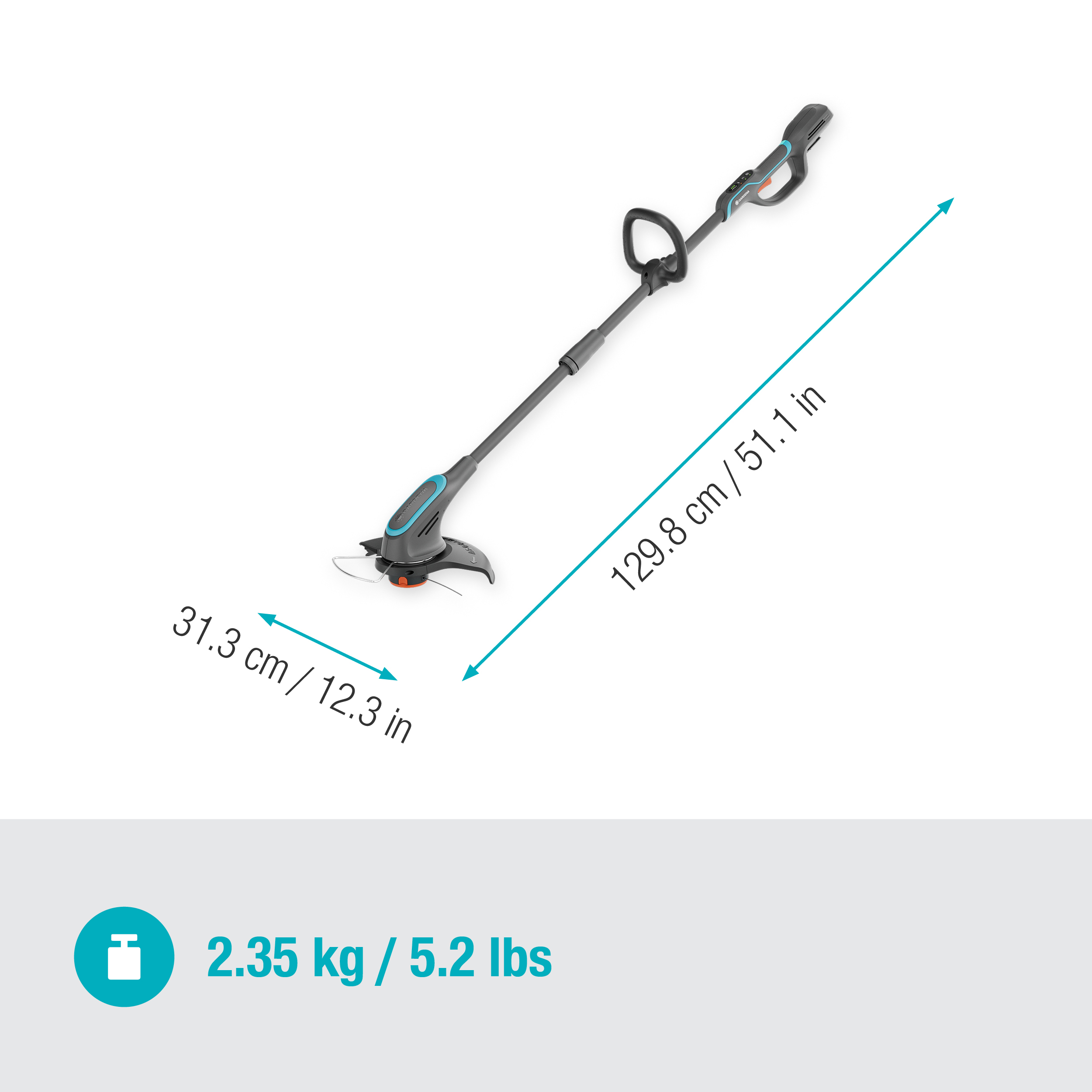 Krachtige grastrimmer PowerTrim 30 18V Solo Unit