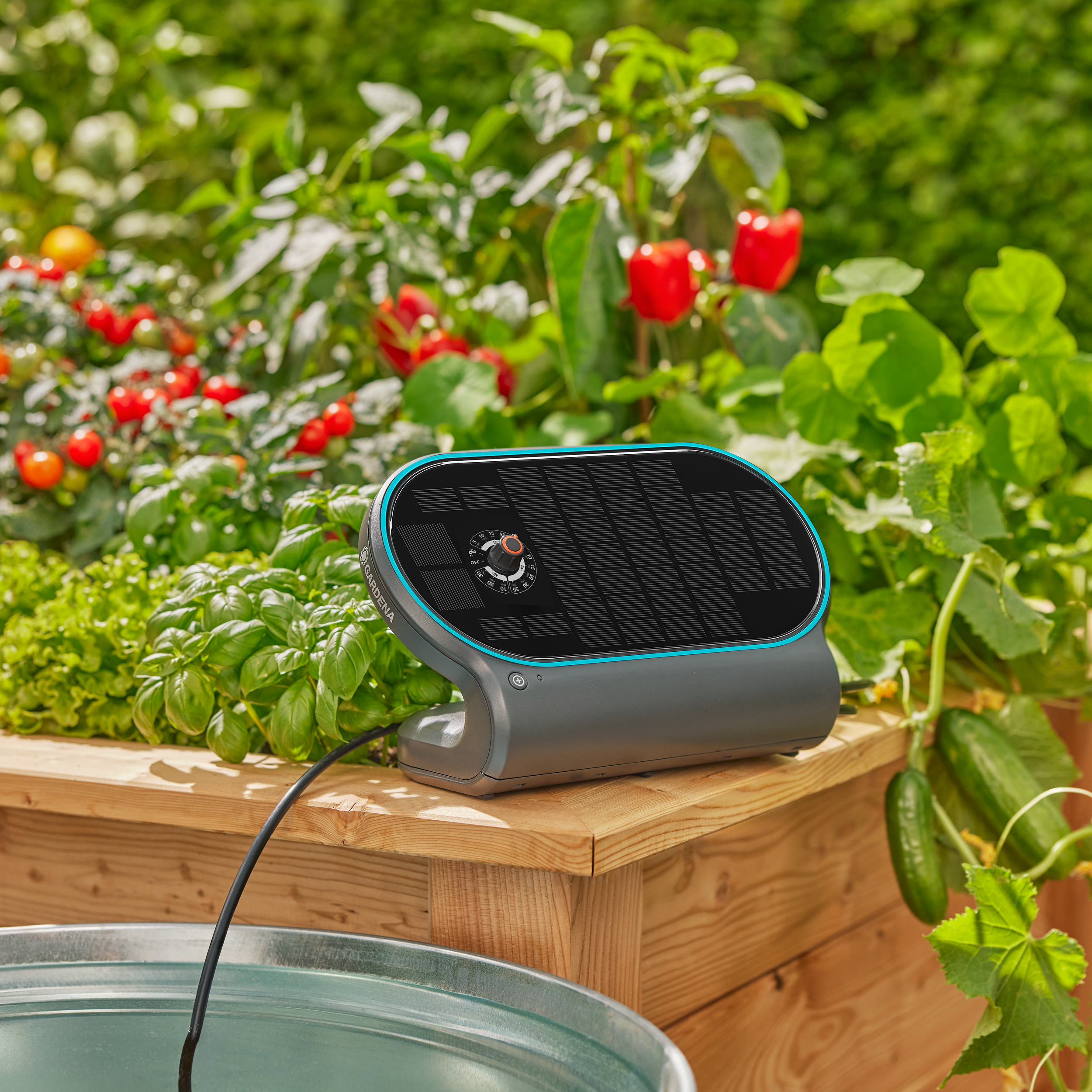 Solar-powered irrigation AquaBloom L Set, automatic irrigation system