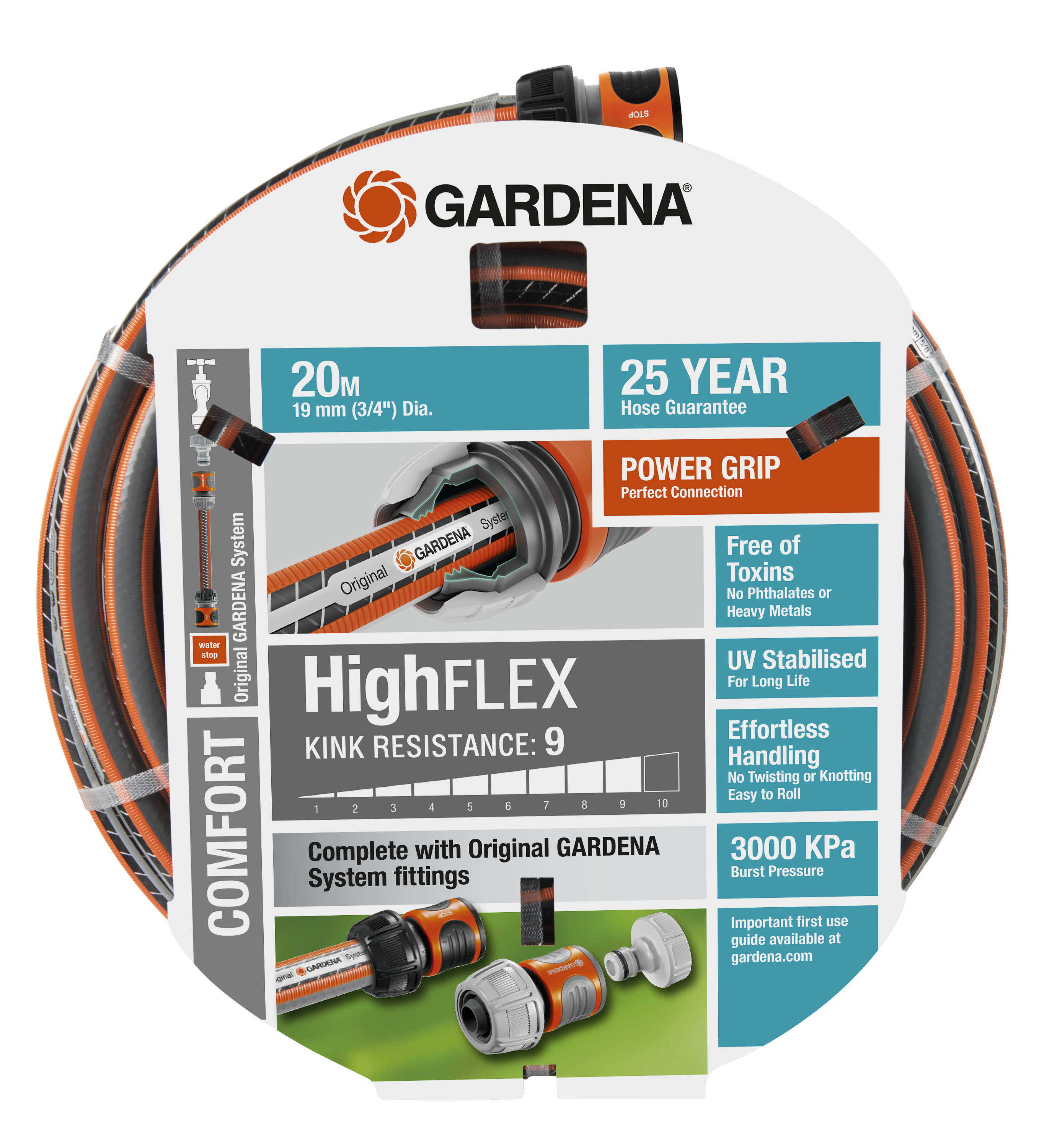 Comfort HighFLEX Hose 19 mm (3/4&quot;), 20 m Set