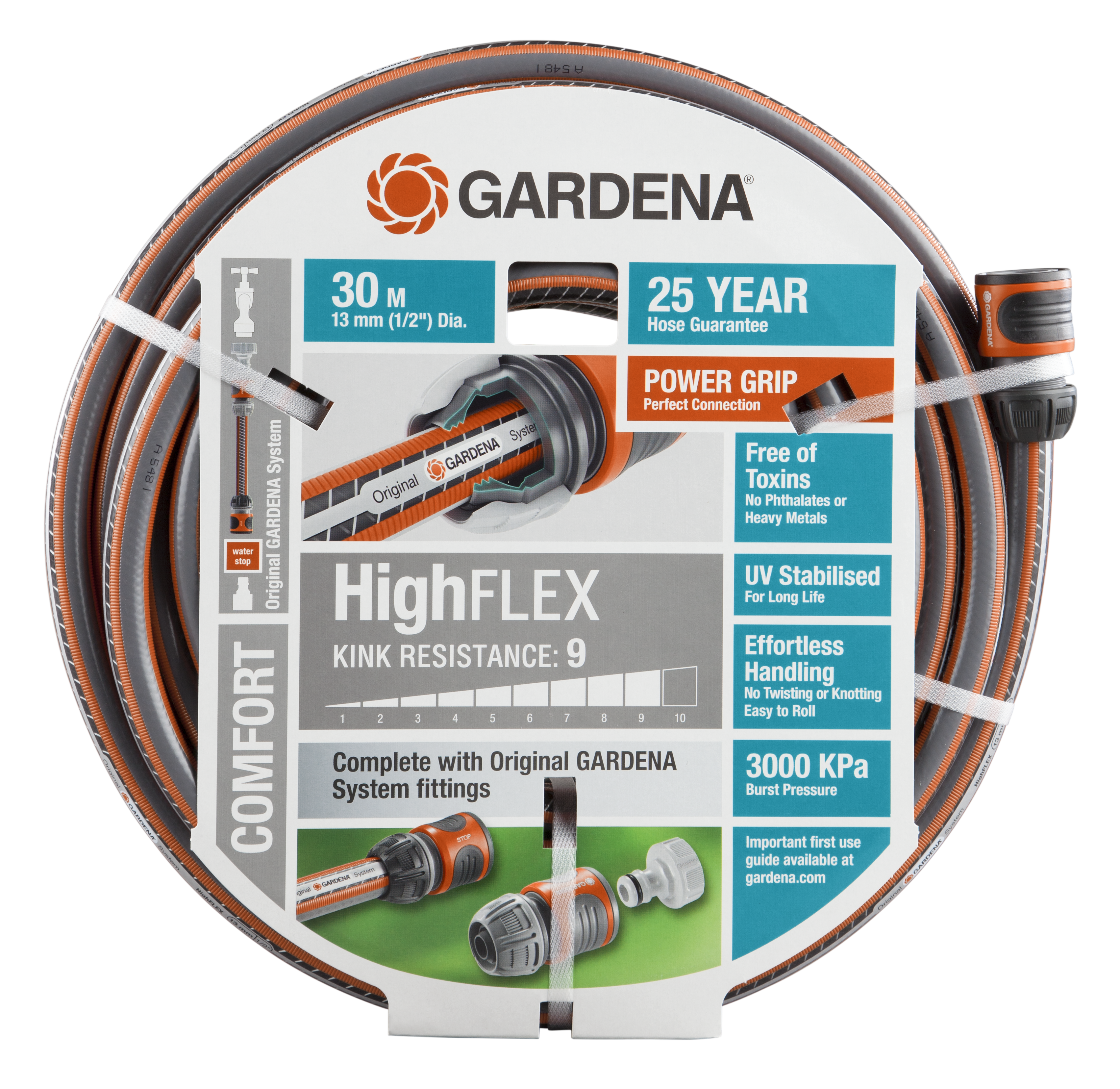 Comfort HighFLEX Hose 13 mm (1/2&quot;), 30 m Set