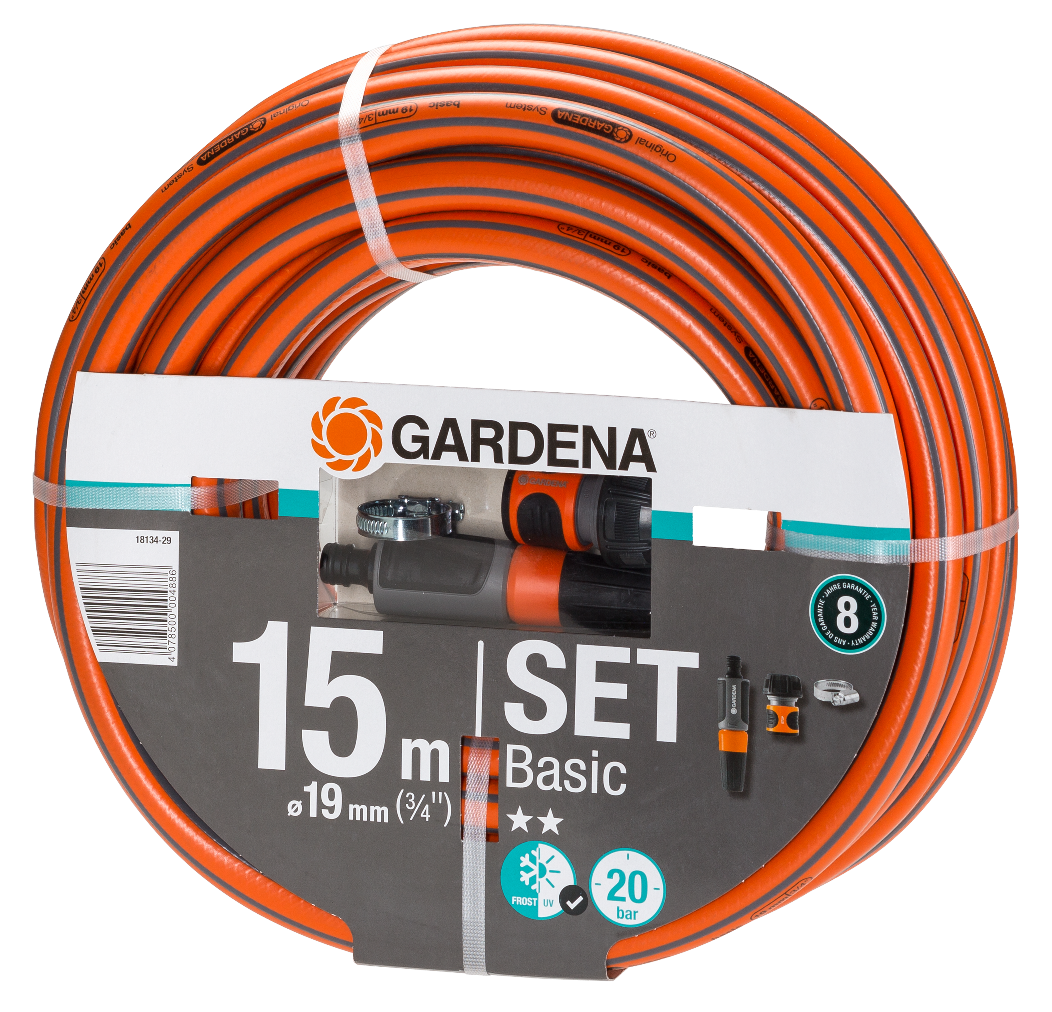 Шланг Basic д.19мм(3/4")15м + комплект для поливу