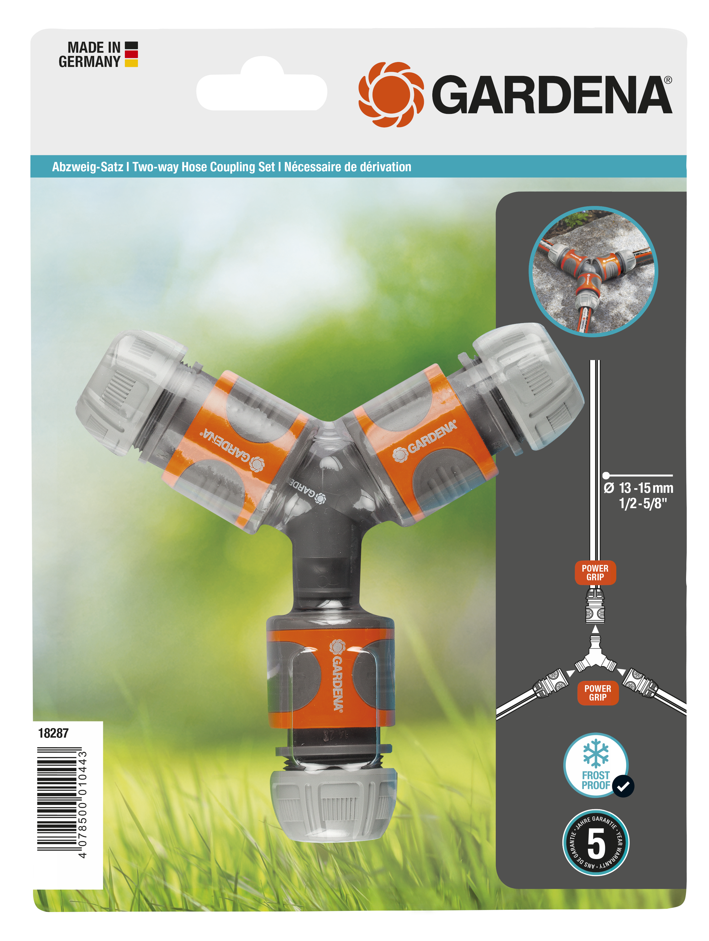 N&eacute;cessaire de d&eacute;rivation en Y pour arrosage 13 mm et 15 mm