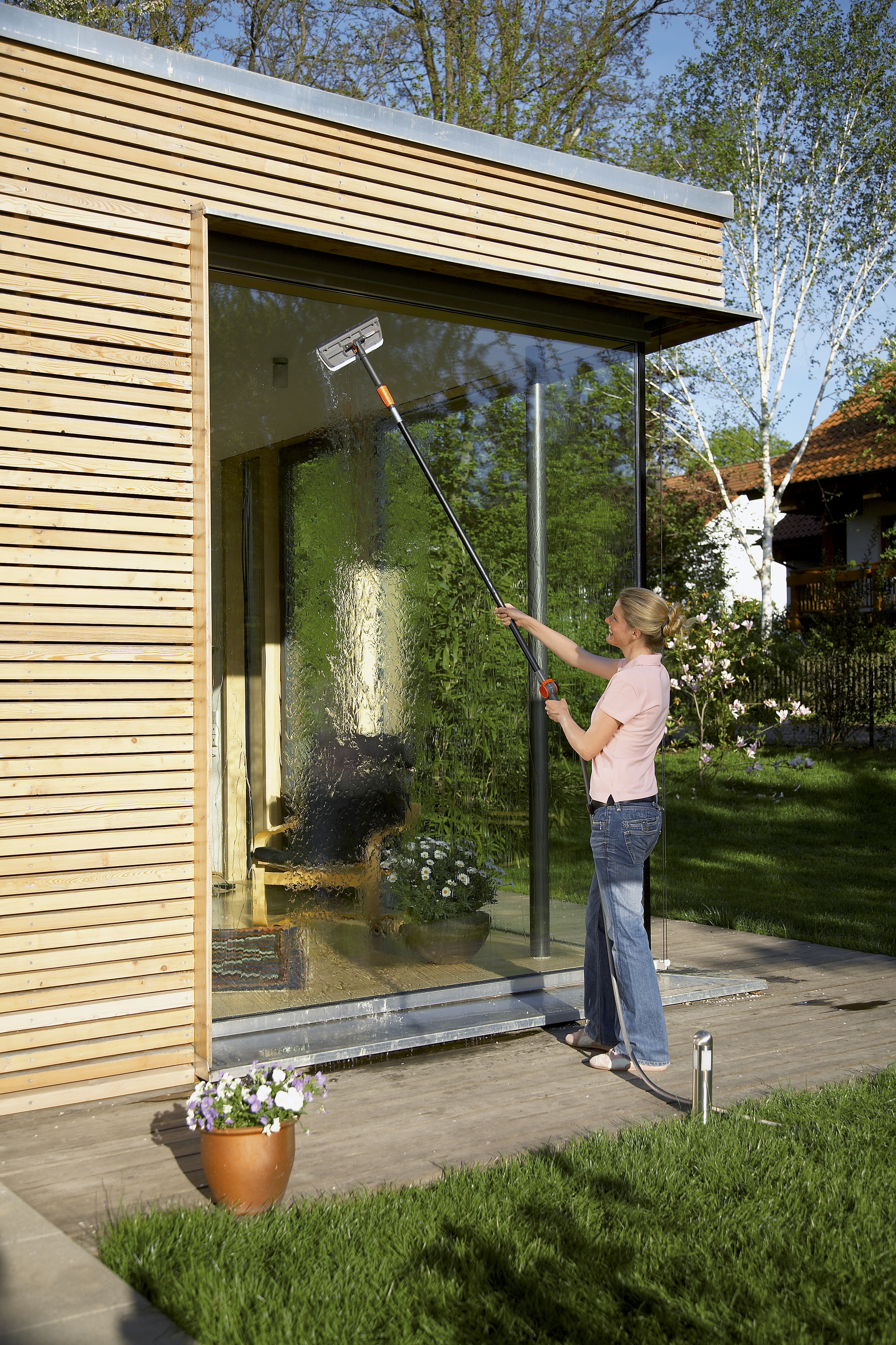 Cabo lavagem telesc&oacute;pico